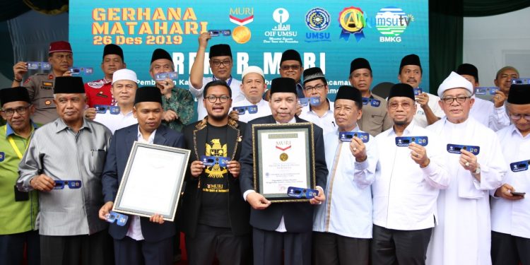 Momentum Gerhana Matahari Cincin 26 Desember 2019, UMSU Cetak 2 Rekor MURI