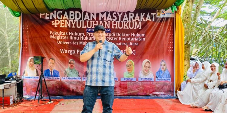 Gandeng Wa Pesek, MKn UMSU bersama Fahum, Doktor Hukum dan MIH Laksanakan Pengabdian Masyarakat di Kawasan Hutan Kanal