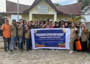 Tingkatkan Literasi Hukum Pertanahan Warga Linggaraja, Tim Gabungan Sekolah Pascasarjana dan FH UMSU Gelar Penyuluhan Hukum